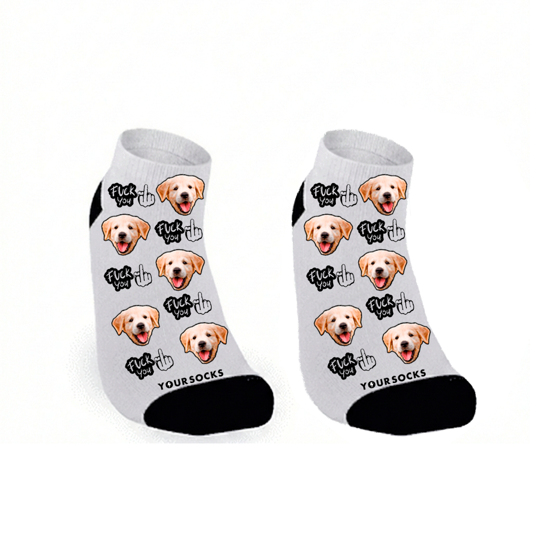 Calcetines cortos con frase Fuck U - Your Shop