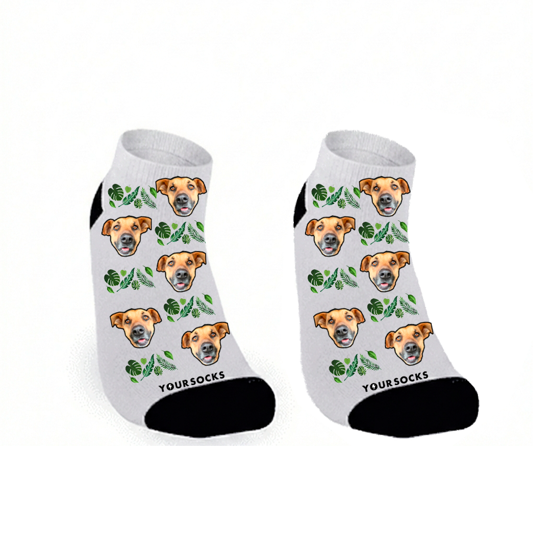 Calcetines cortos con hojas de selva - Your Shop