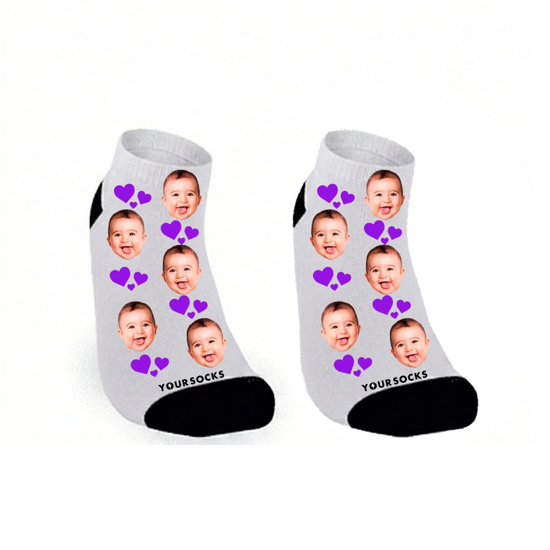 Calcetines cortos con corazones de colores - Your Shop