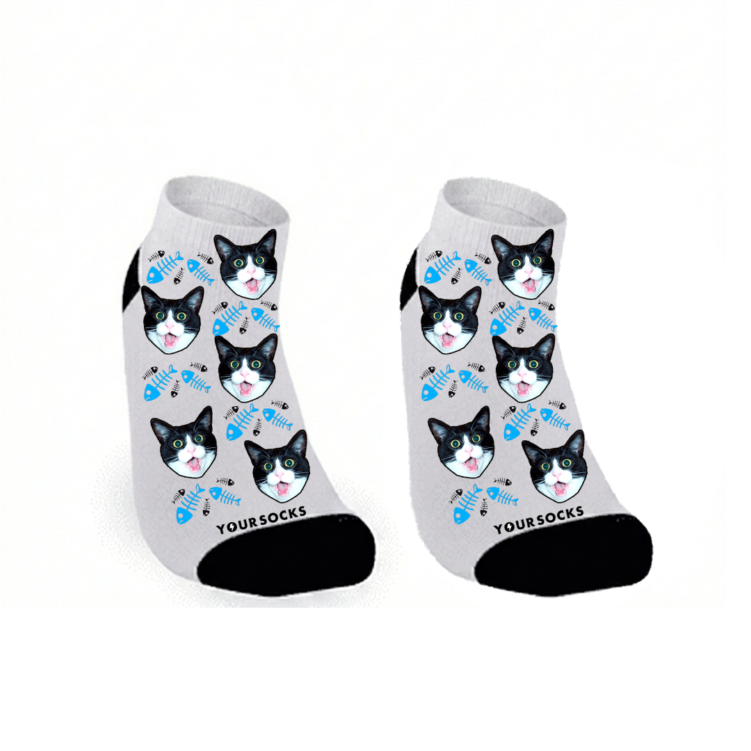 Calcetines cortos con espinas de pez de colores - Your Shop