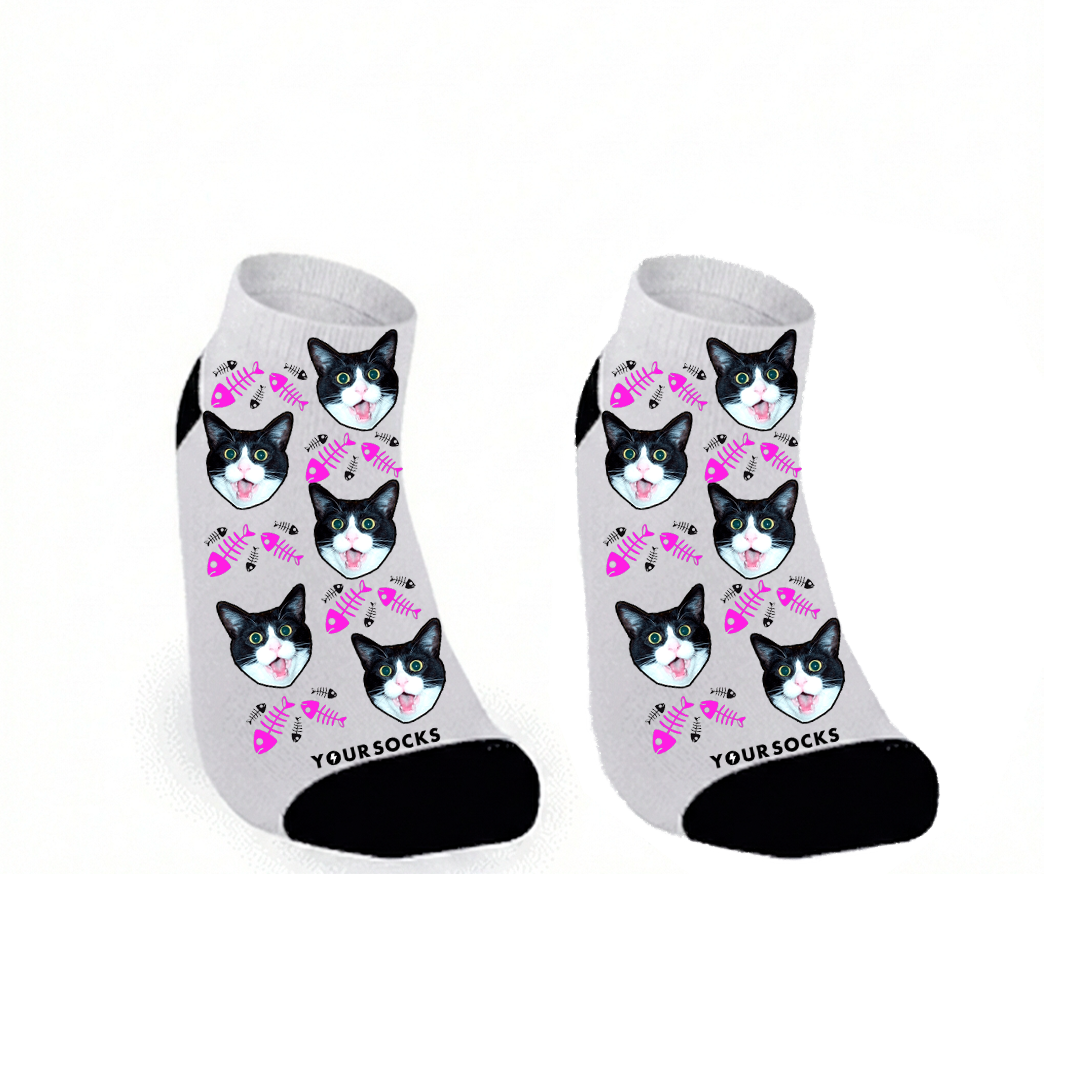 Calcetines cortos con espinas de pez de colores - Your Shop