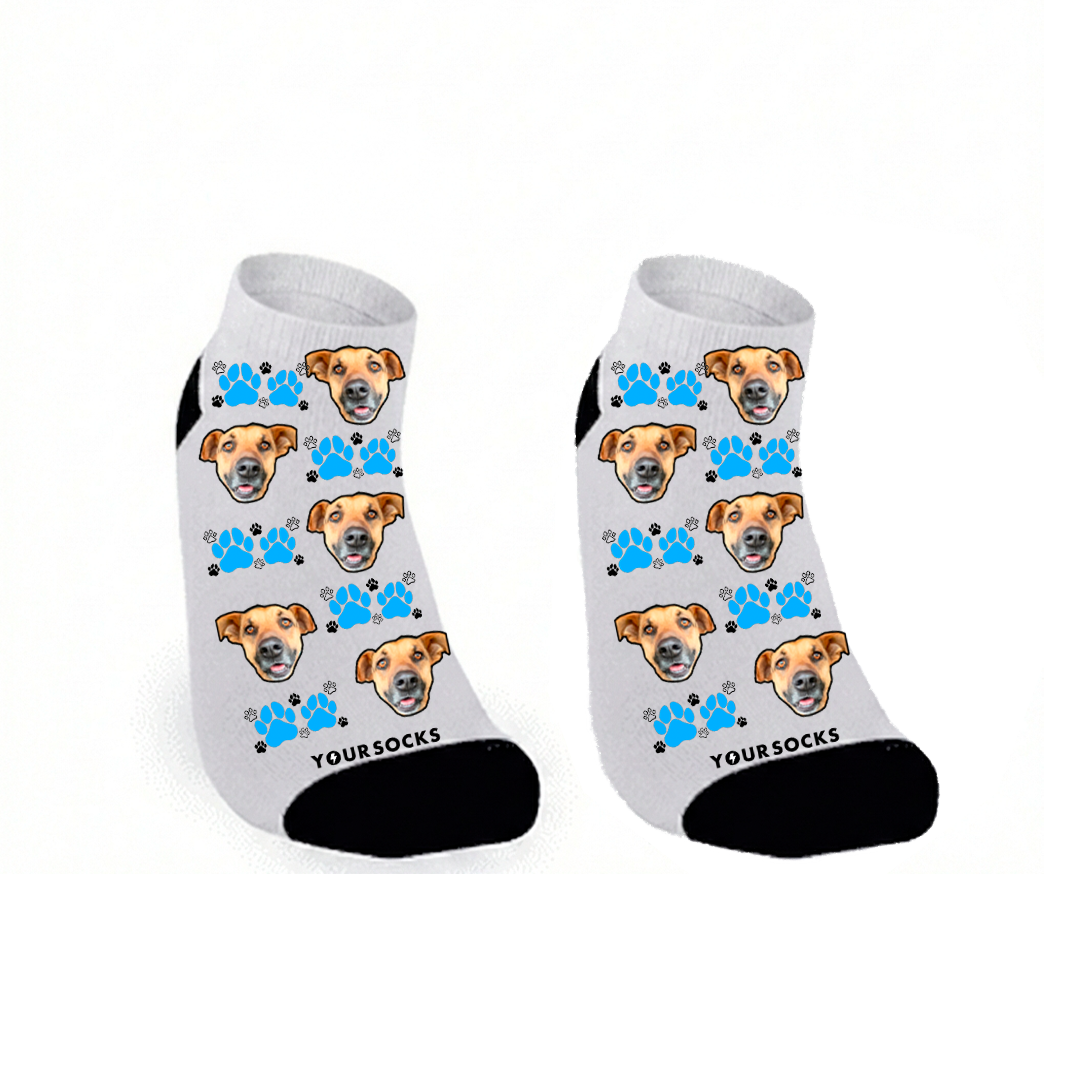 Calcetines cortos con patitas de colores - Your Shop
