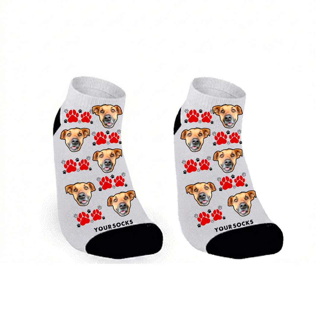 Calcetines cortos con patitas de colores - Your Shop
