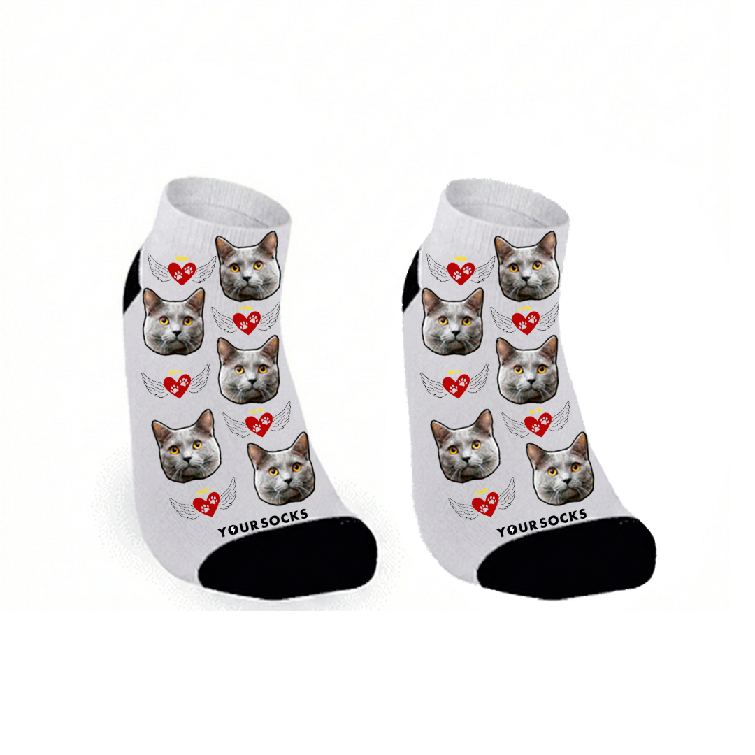 Calcetines cortos corazón con alas - Your Shop