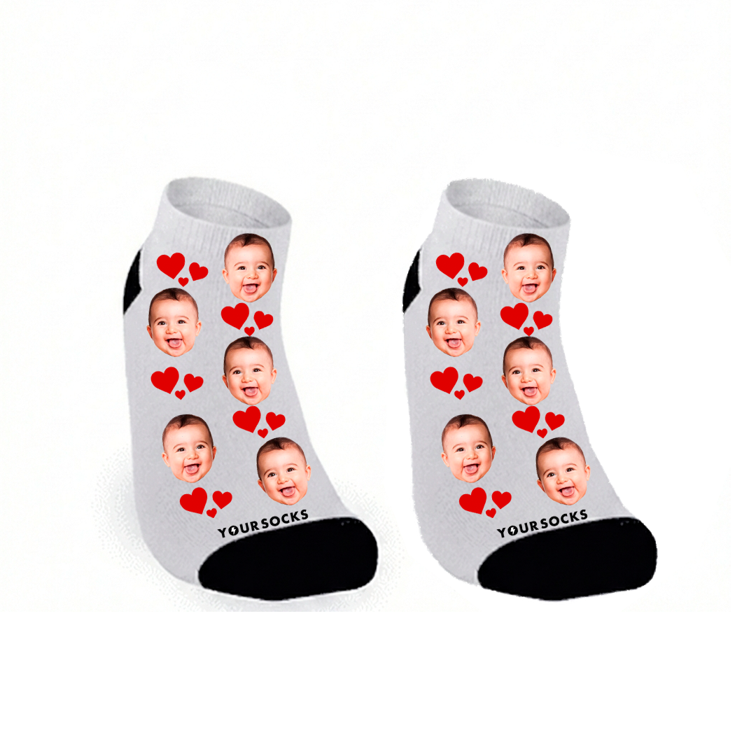 Calcetines cortos con corazones de colores - Your Shop