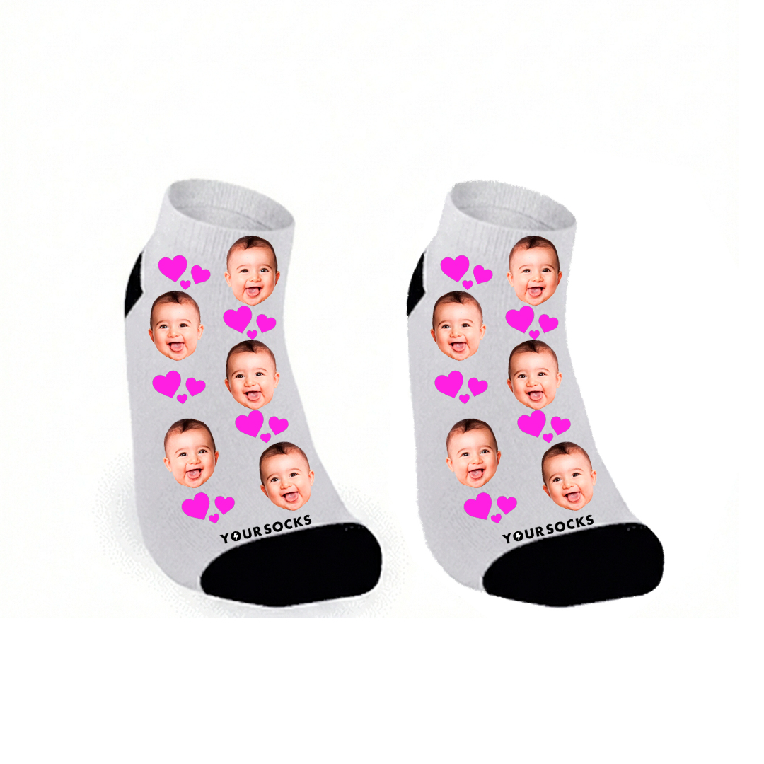Calcetines cortos con corazones de colores - Your Shop