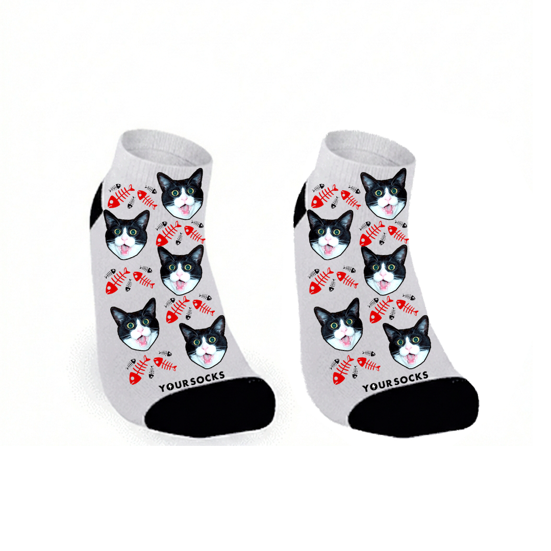 Calcetines cortos con espinas de pez de colores - Your Shop