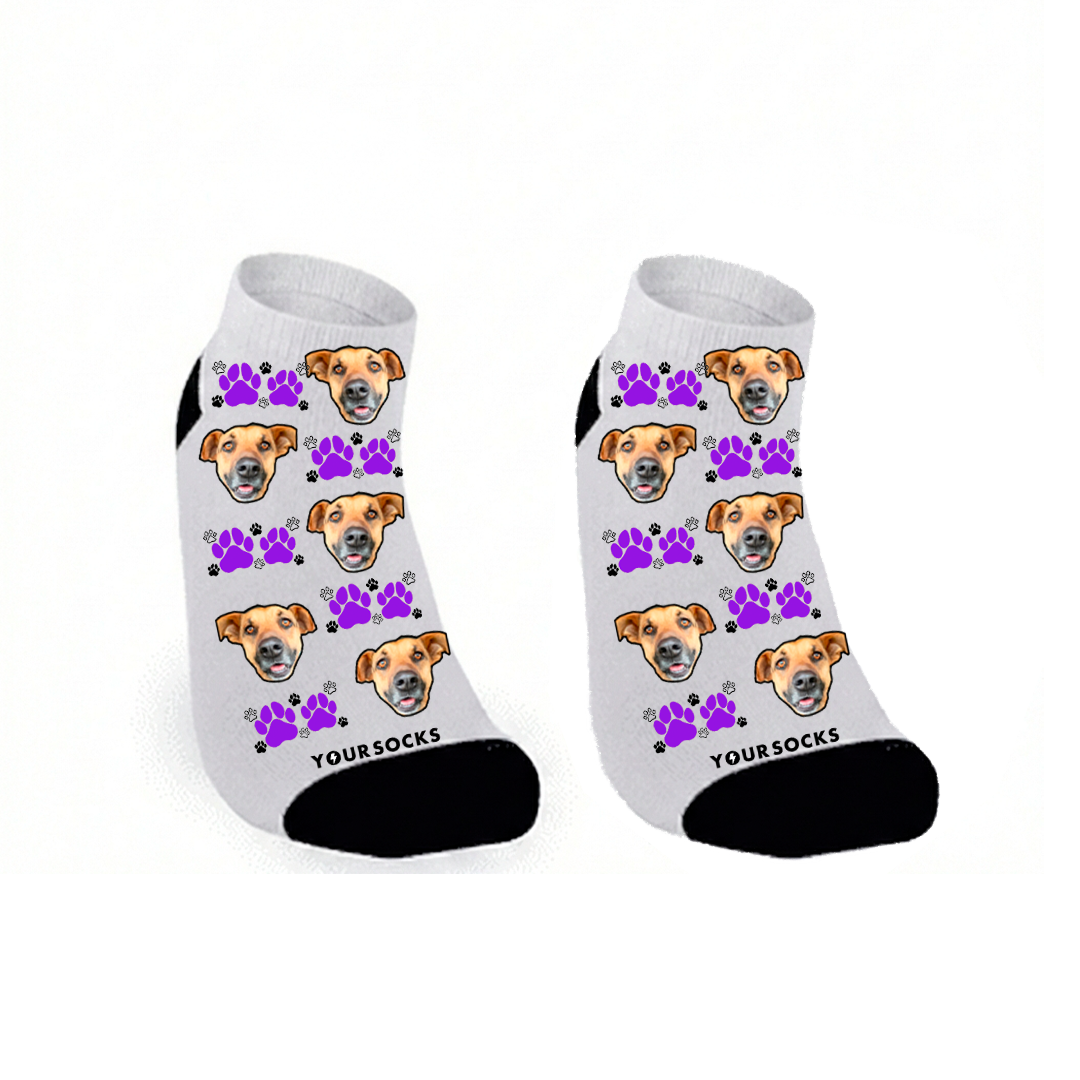 Calcetines cortos con patitas de colores - Your Shop