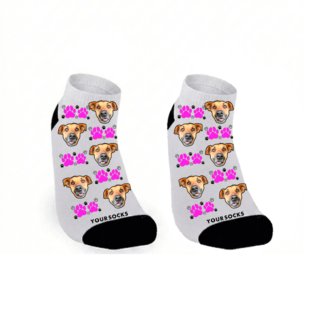 Calcetines cortos con patitas de colores - Your Shop
